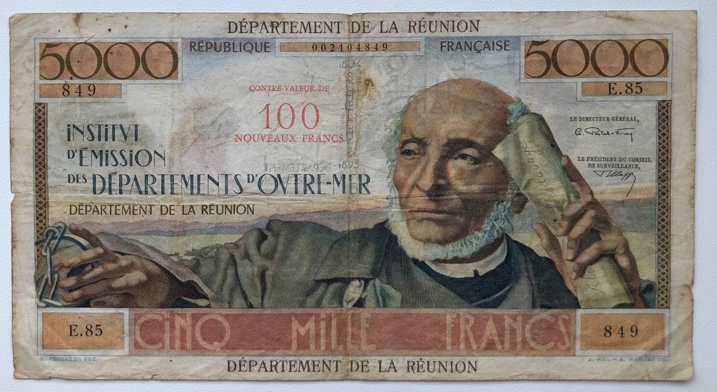 Reunion - 5000 franków