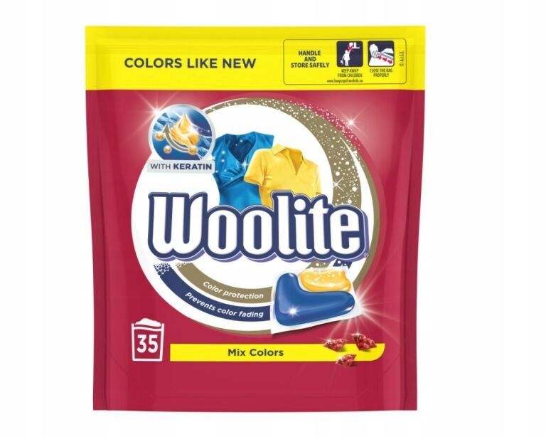 WOOLITE COLOUR ŻELOWE KAPSUŁKI DO PRANIA 35 SZT