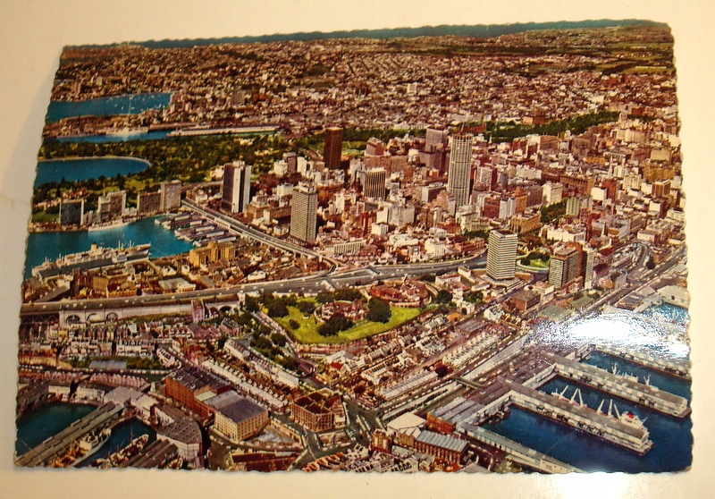 Sydney z lotu ptaka - pocztówka z 1969r.