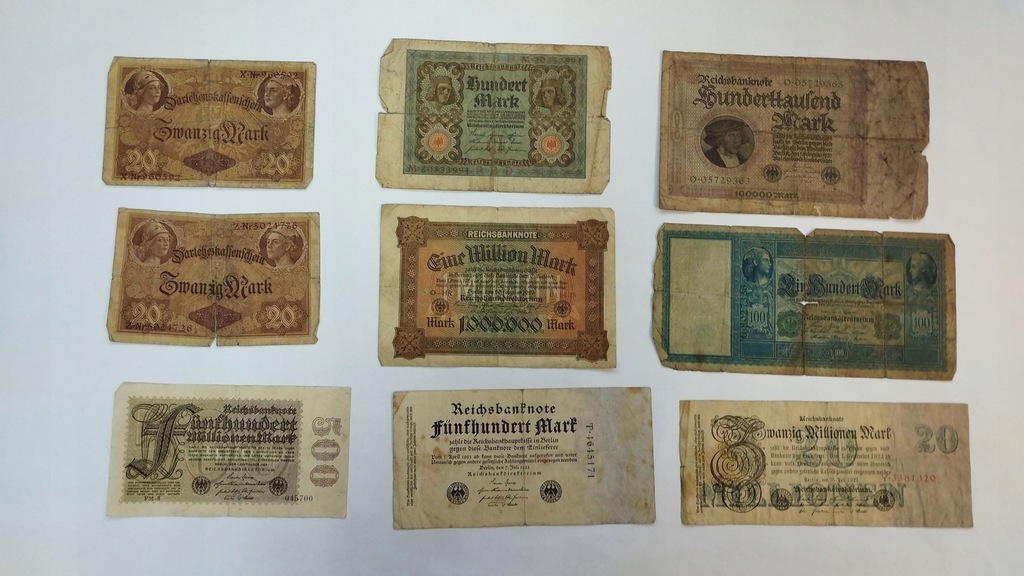 Duży zestaw banknotów Niemcy