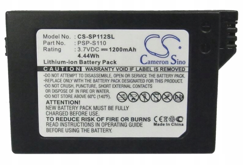Sony PSP 2th / PSPS110 1200mAh 4.44Wh LiIon 3.7V 8235275504 oficjalne archiwum Allegro