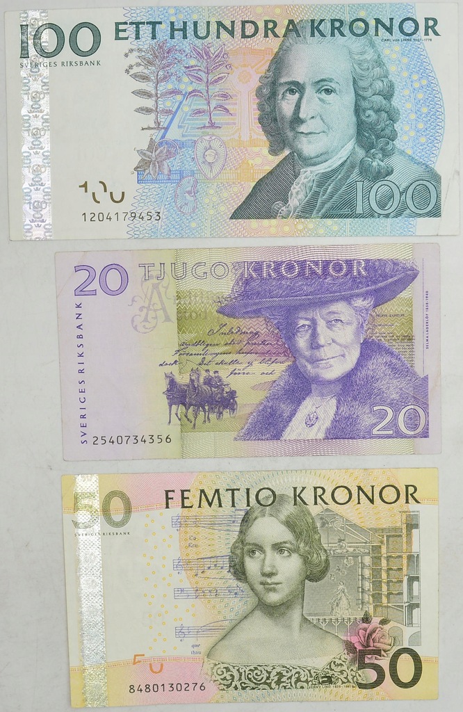 10.gp.Zest.Szwecja, Banknoty szt.3, St.2/3+