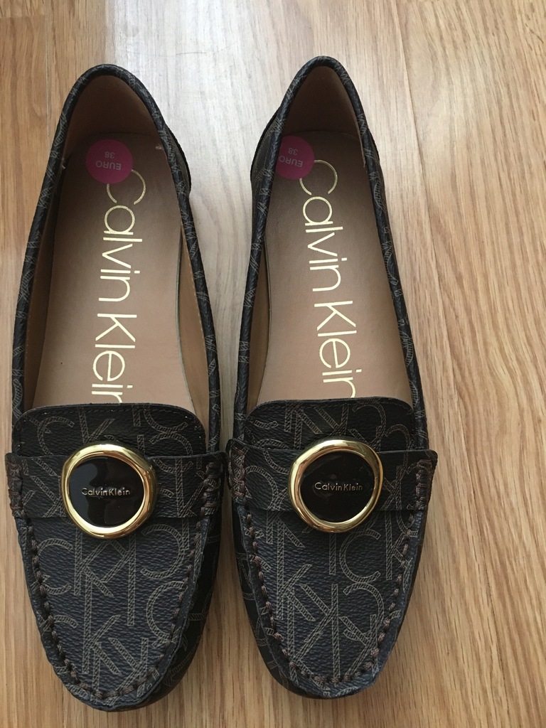 Calvin Klein Mokasyny damskie 38 skórzane! Piękne