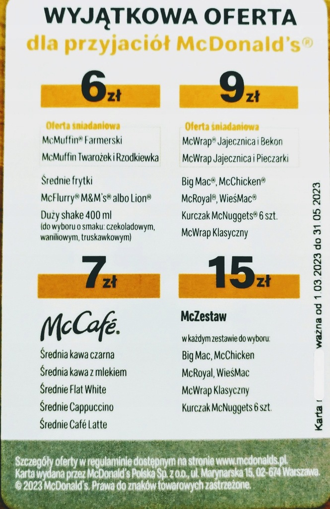 HIT BÓNIFIKARTA DO MCDONALD'S !!!