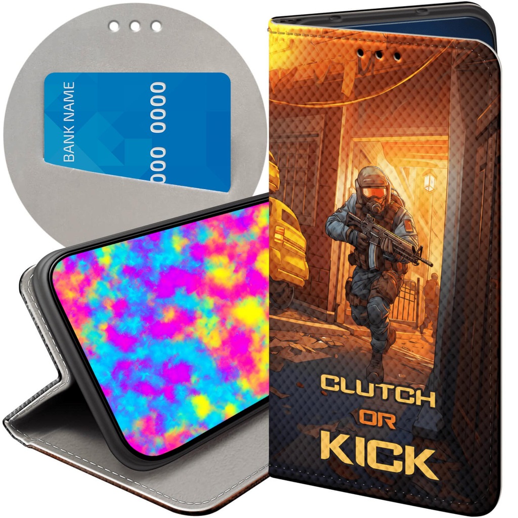 ETUI Z KLAPKĄ DO LG K40S WZORY CS GO COUNTER-STRIKE FUTERAŁ POKROWIEC CASE