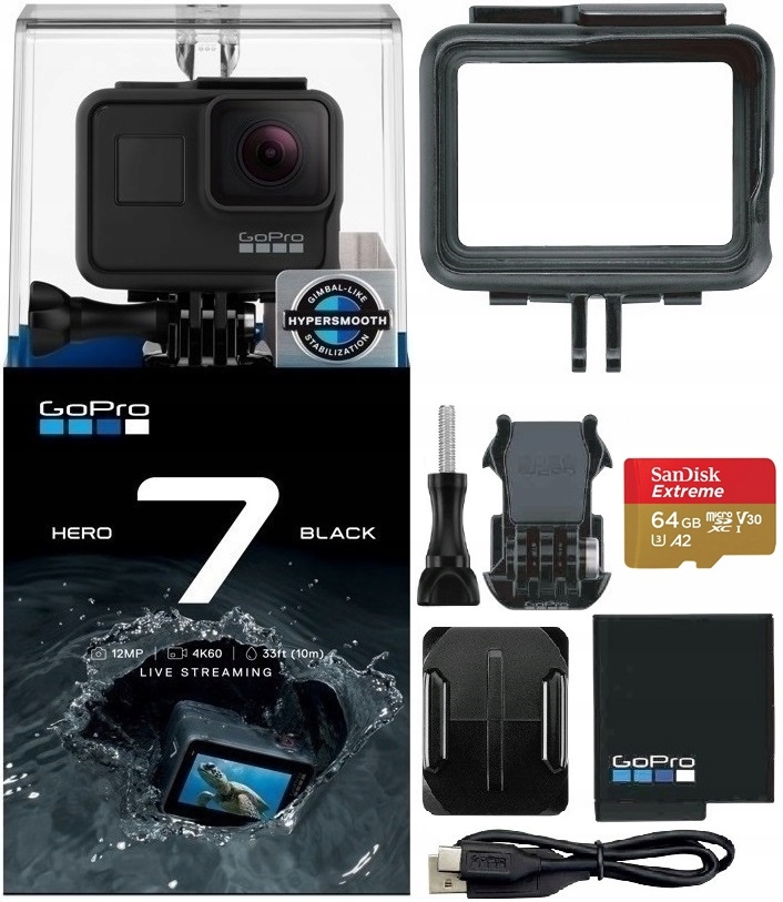 Kamera GoPro HERO 7 Black Go Pro HERO7 4K WiFi GPS