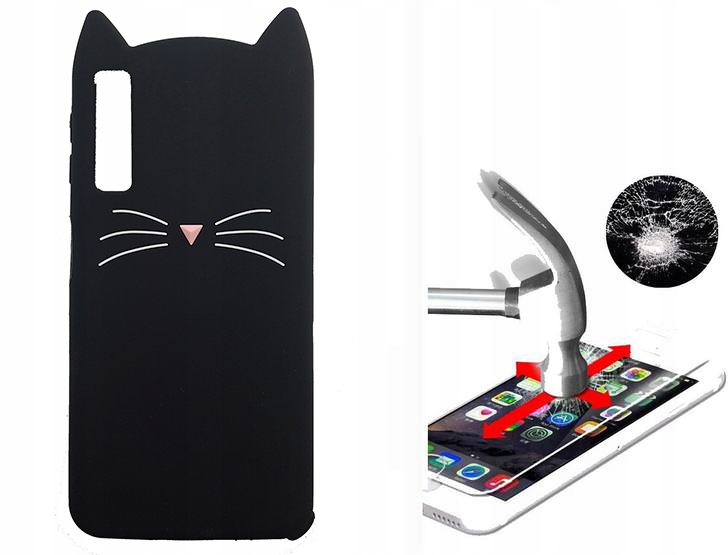 Etui case wzory Kot 3D do Samsung Galaxy A7 2018