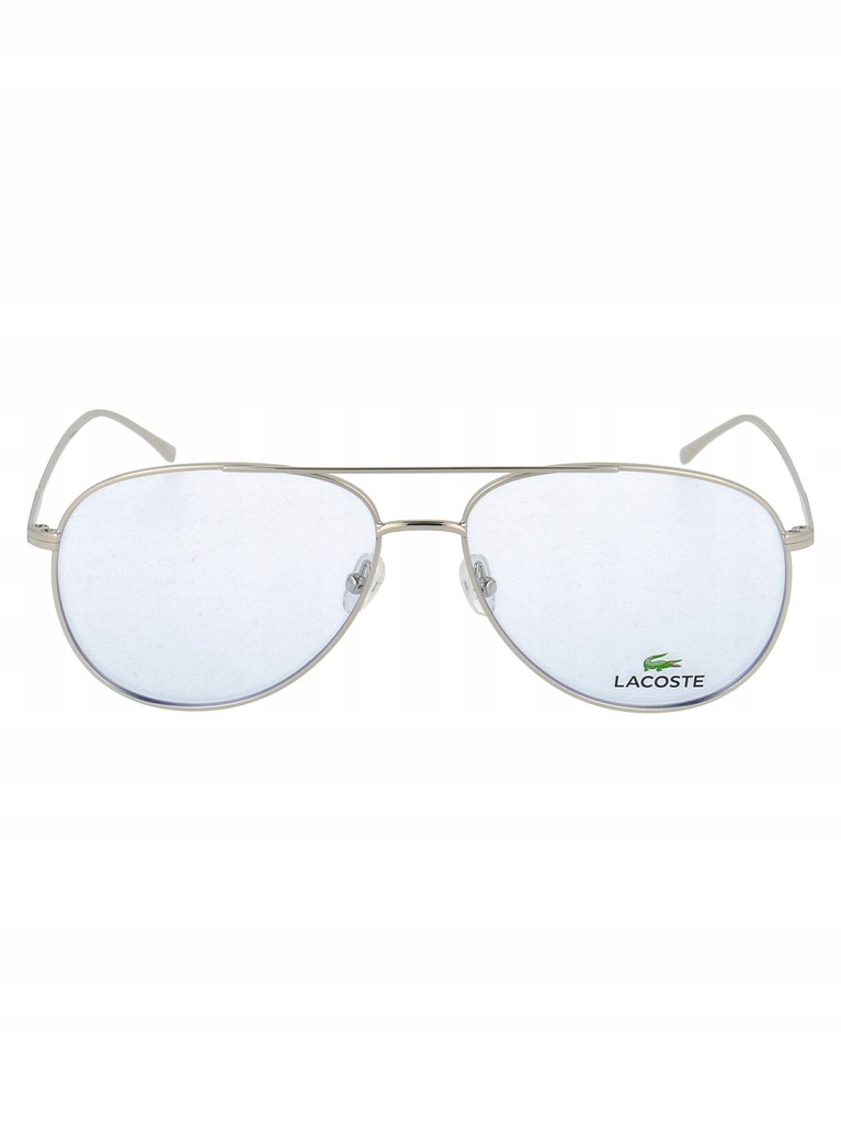 LACOSTE SREBRNY OKULARY PRZECIWSŁONECZNE 58 MM