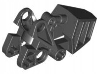 1x [Used] LEGO 32475 Black Bionicle Foot with Ball Joint Socket 3 x 6 x 2 1