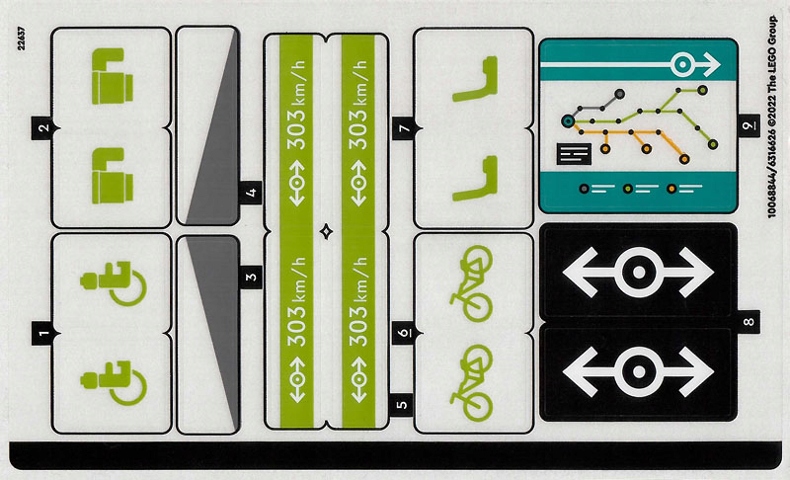 LEGO 60337stk01 6316626 Arkusz naklejek dla zestawu 60337 - (1... szt NOWY