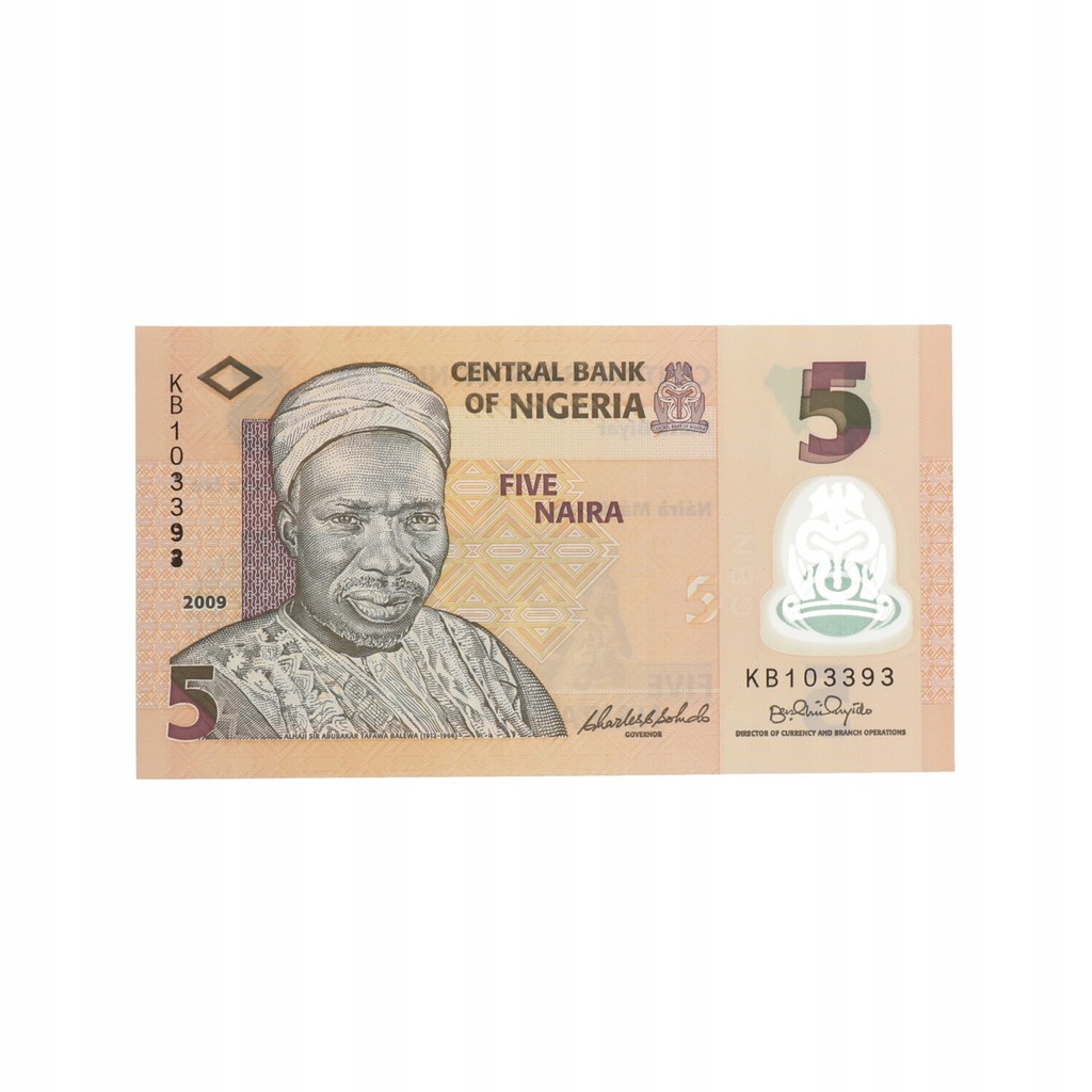 Nigeria - 5 naira polimer 2009 P#38a