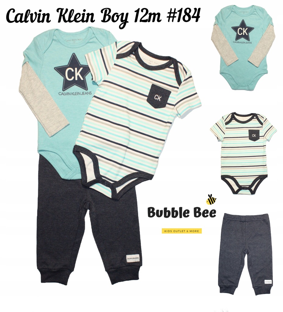 Calvin Klein,zestaw 2 body,spodnie,prezent,r 80-86