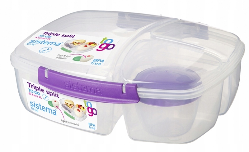 SISTEMA LunchBox Triple Split ToGo 2L śniadaniówka