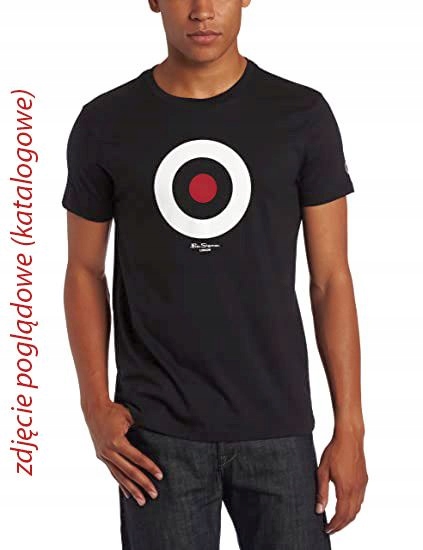 Ben Sherman męski T-shirt czarny The Target Tee M