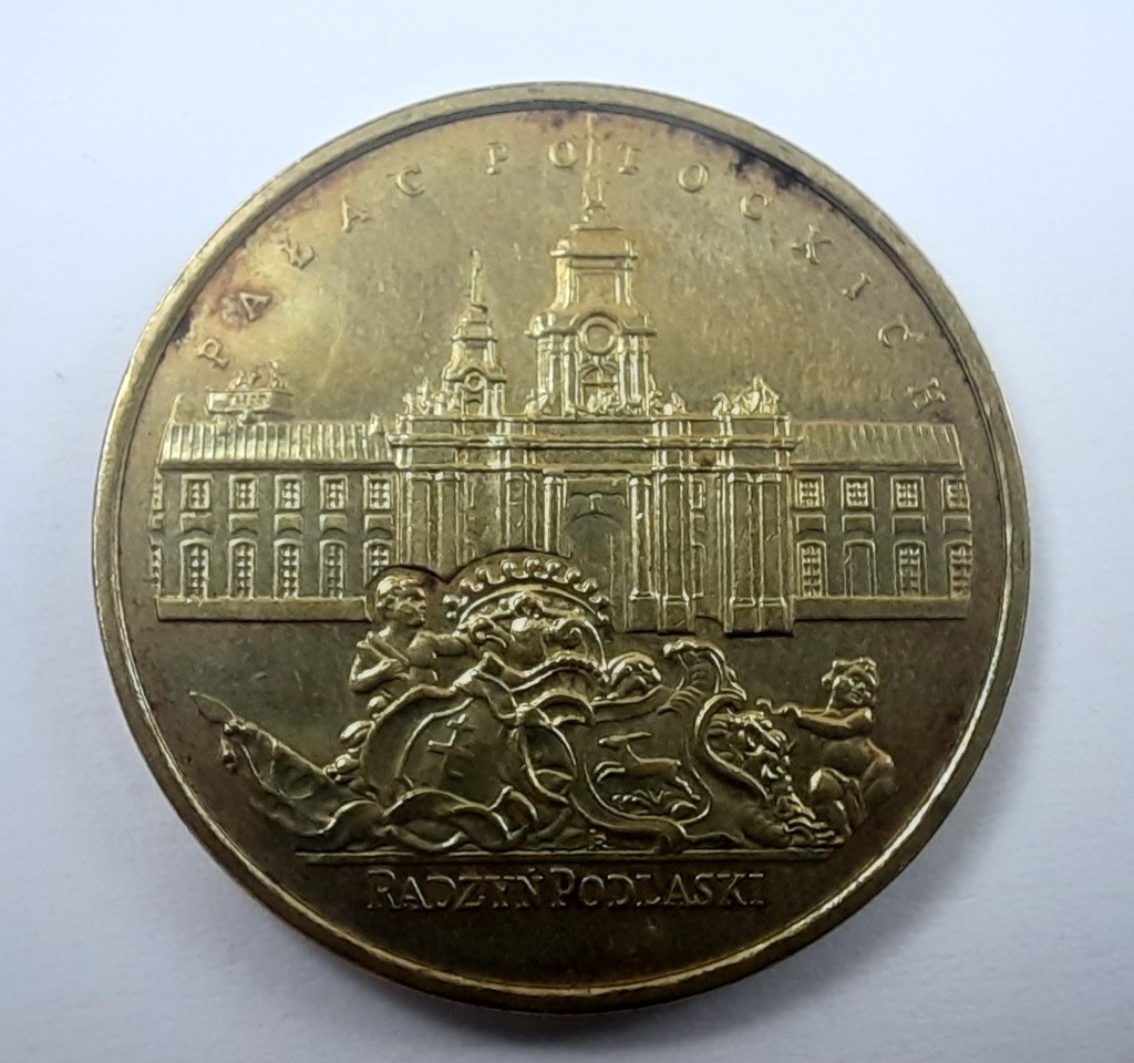 Moneta 2 zł Radzyń Podlaski Pałac Potockich 1999 r