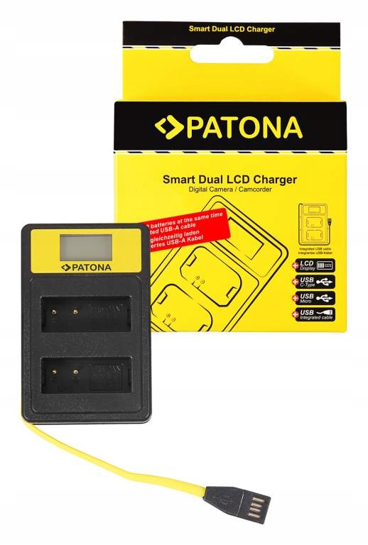 Ładowarka Patona USB Smart Dual LCD do Panasonic