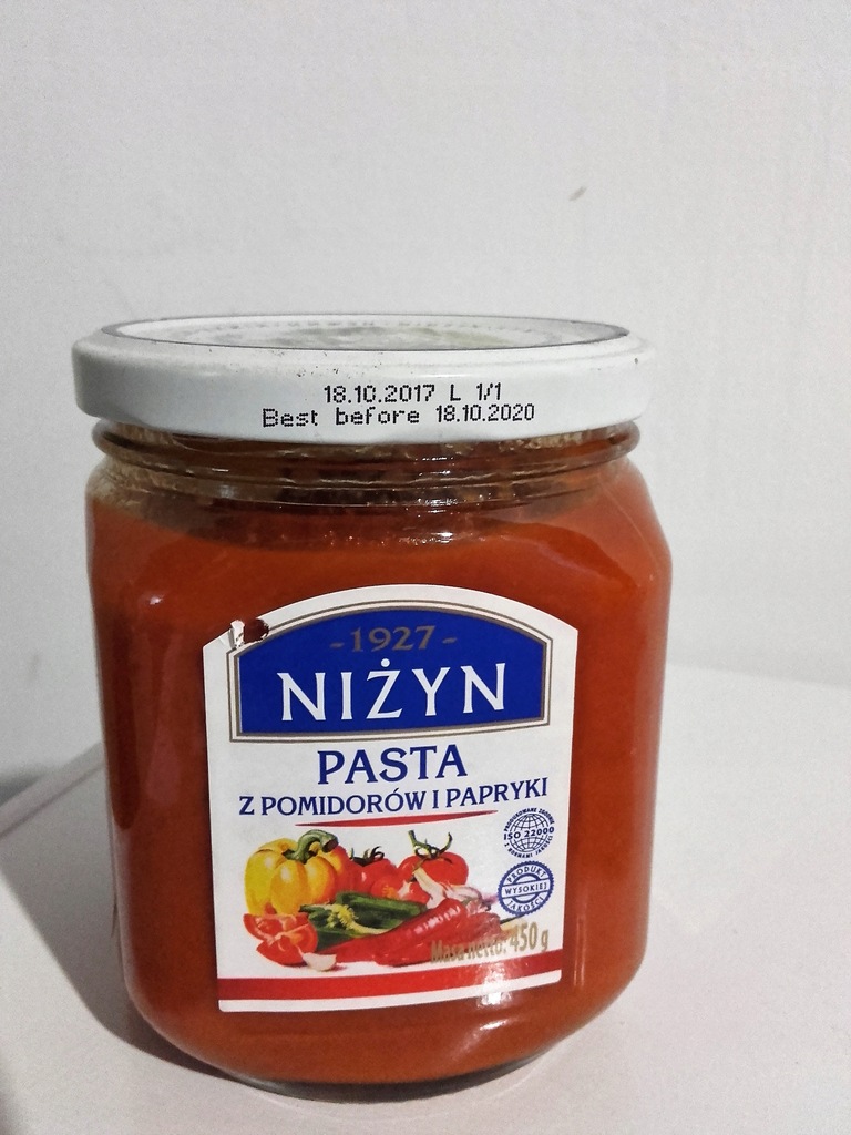 NIŻYN PASTA Z POMIDORÓW I PAPRYKI, 100% NATURALNA,