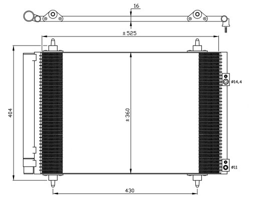 SKRAPLACZ KLIMATYZACJI PEUGEOT 3008 307 308 5008