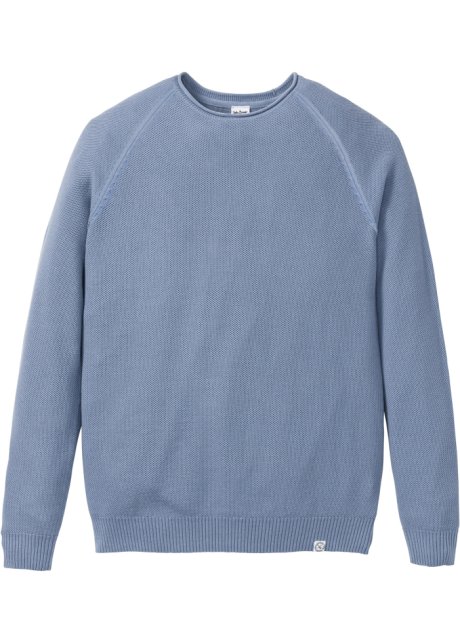 *B.P.C Męski sweter bawełniany niebieski ^XL