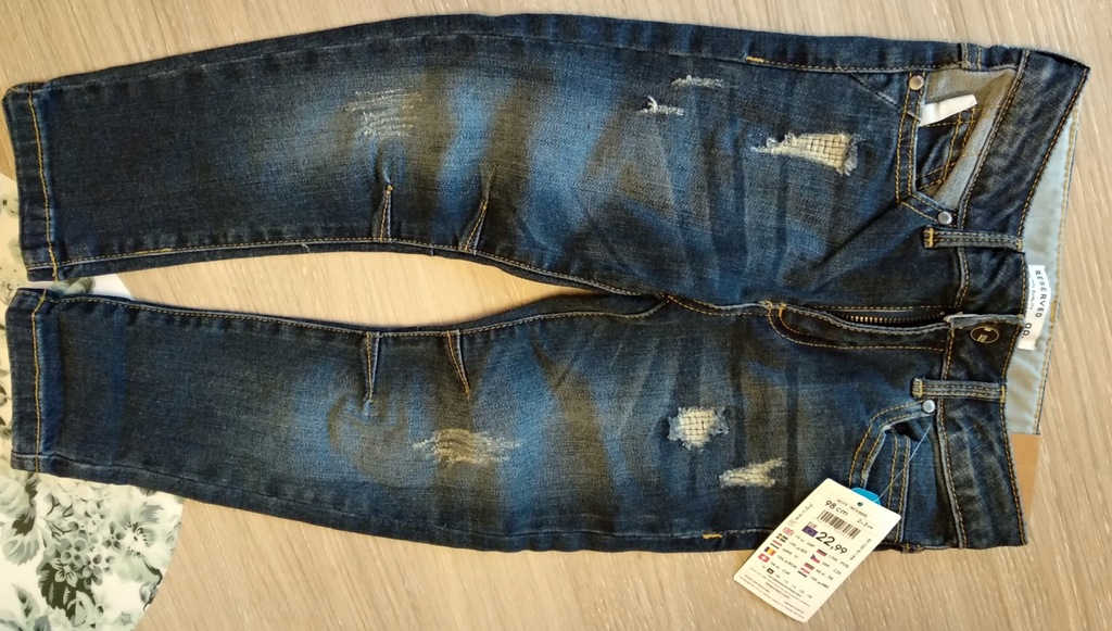 Nowe spodnie jeans, Carrot, Reserved, r 98cm