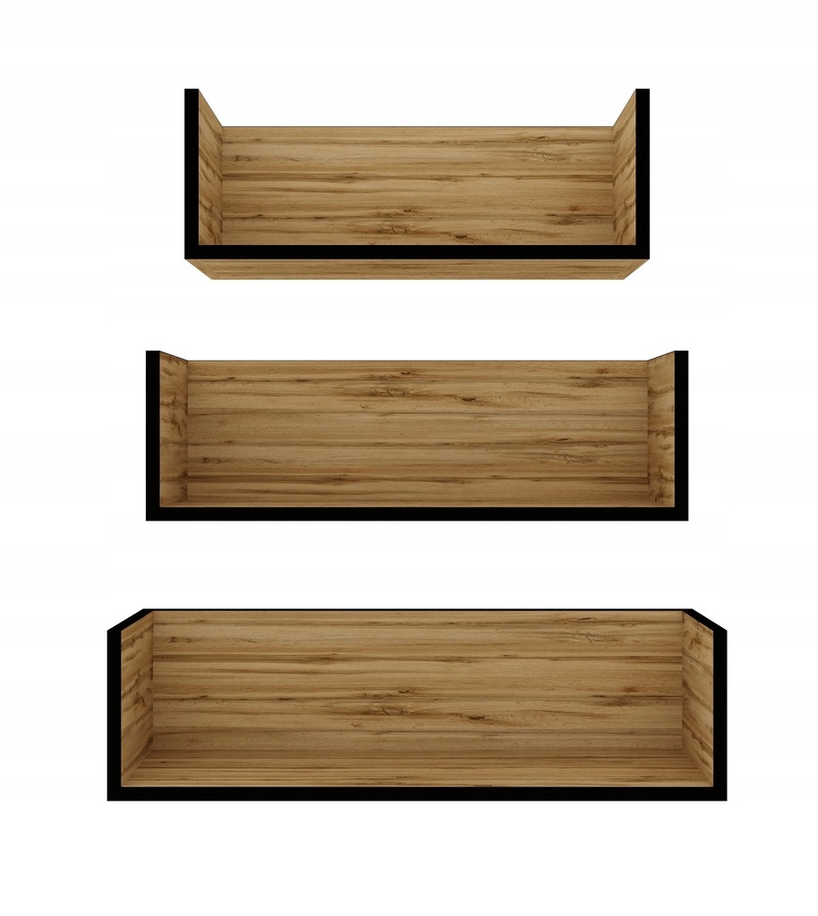 PÓŁKA WISZĄCA ŚCIENNA DĄB WOTAN 60/70/80CM