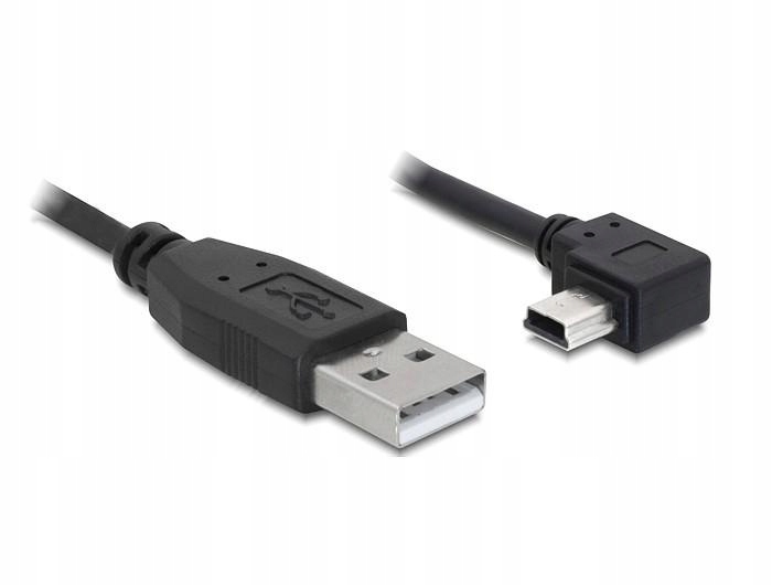 Kabel USB AM->Mini USB BM5PM kątowy 2m