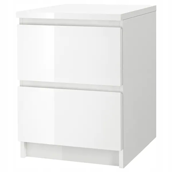 IKEA MALM Komoda 2 szuflady biały połysk 40x55 cm