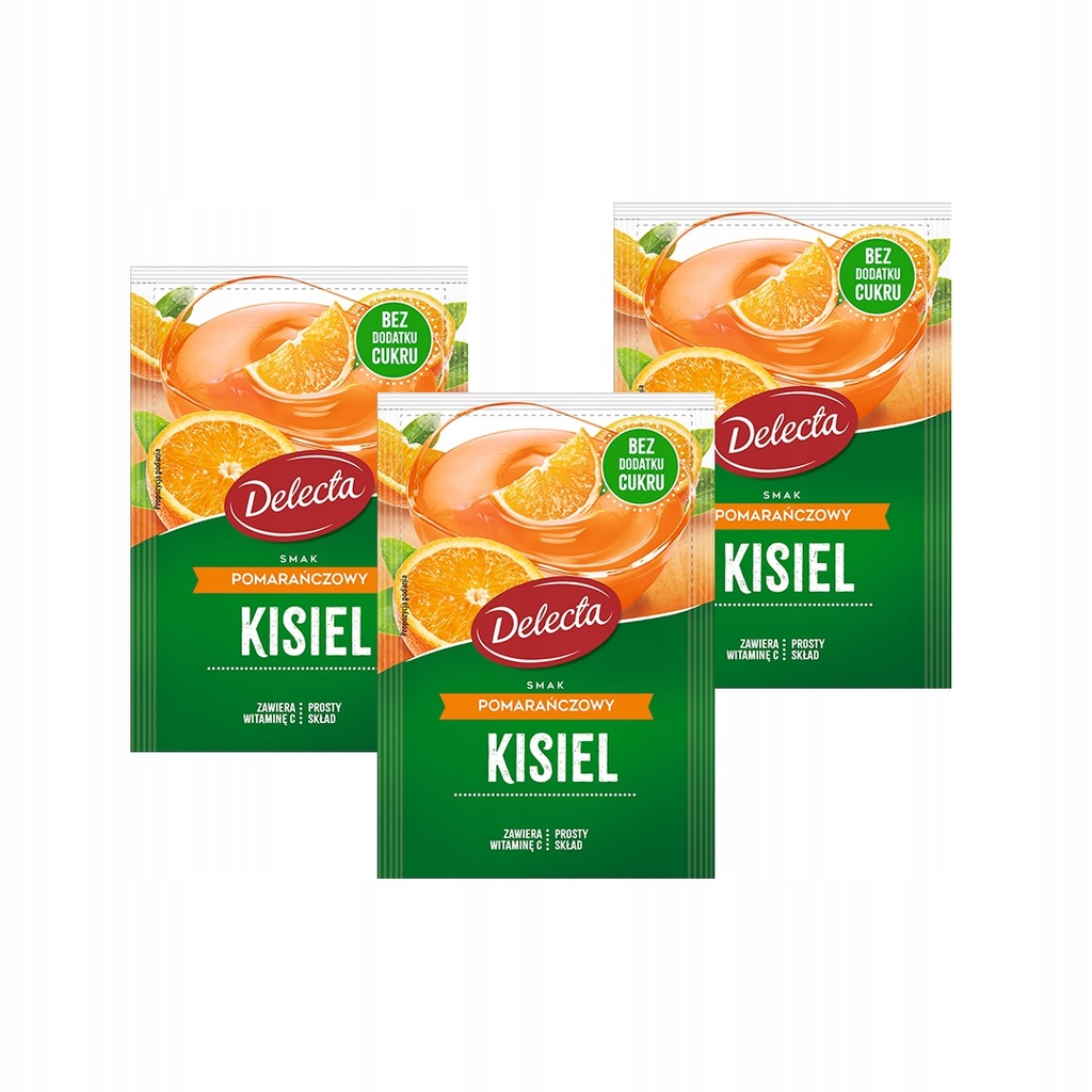 Delecta Kisiel smak pomarańczowy 3x38 g