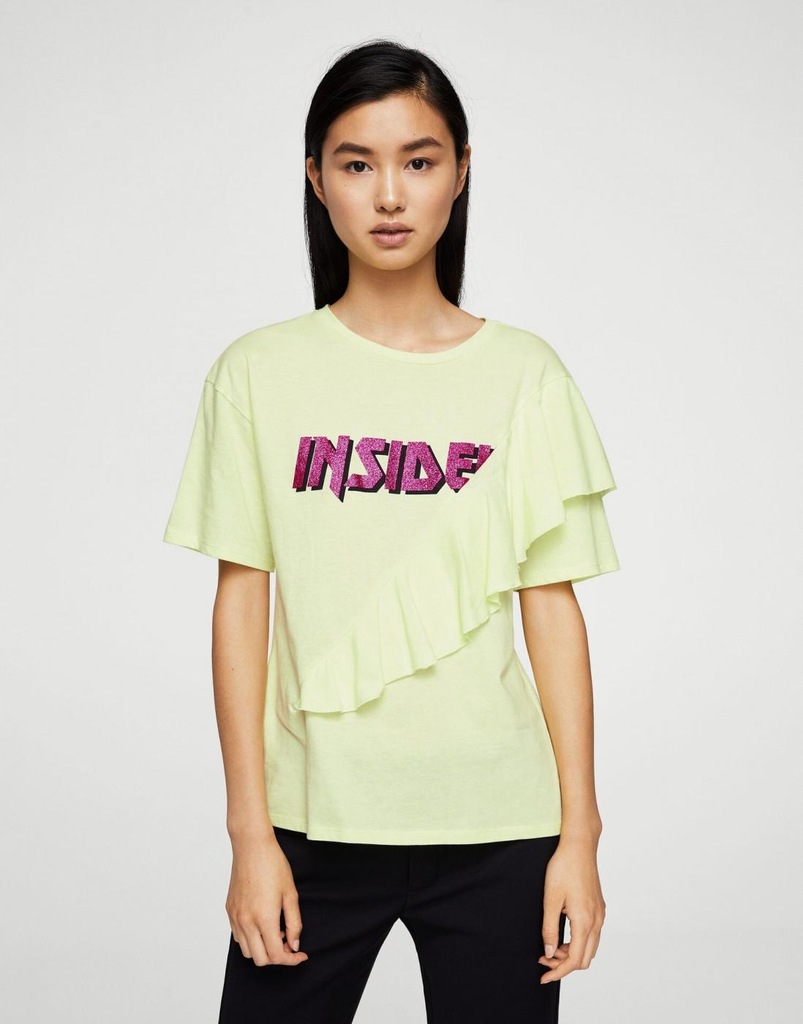 04Y140 MANGO__MF8 T-SHIRT NADRUK FALBANA__S