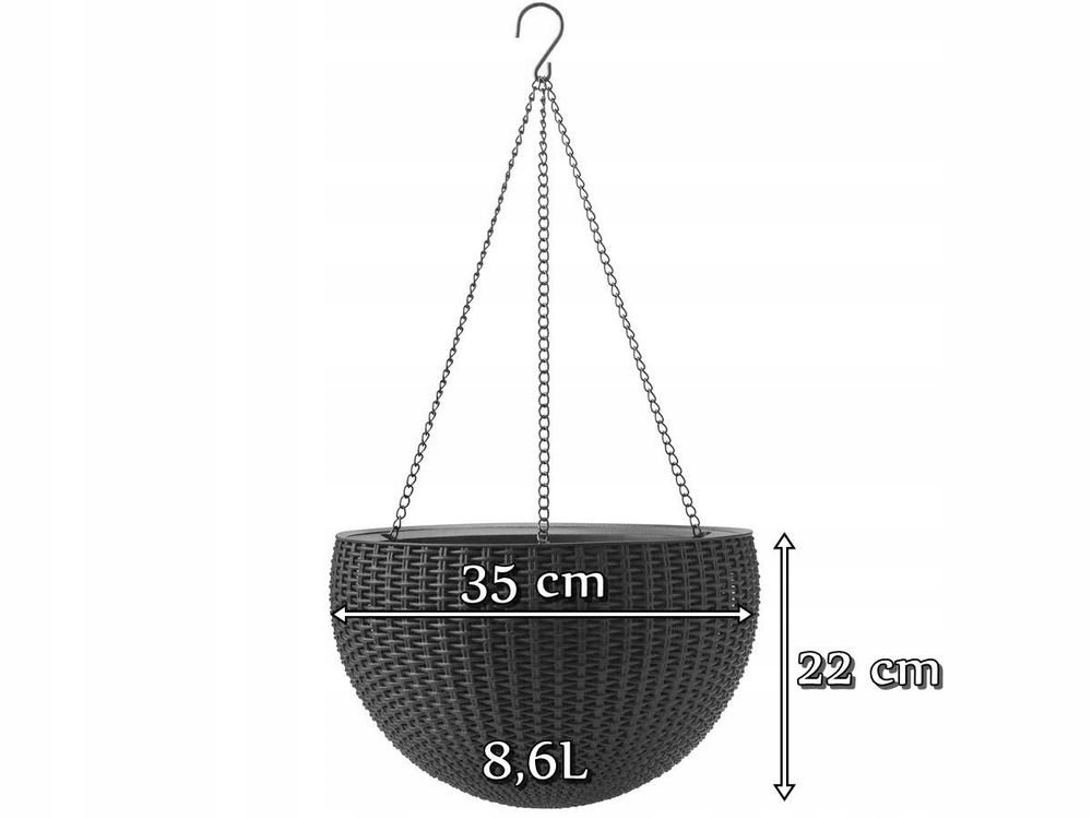 4x Doniczki Wiszące Curver Keter Hanging Planter 6858336746