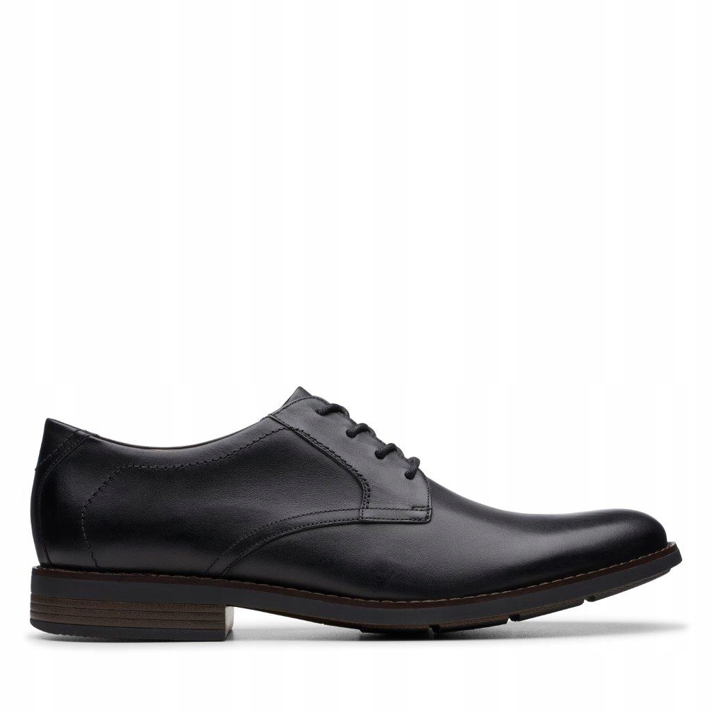 WYPRZEDAŻ CLARKS BECKEN LACE BLACK LEATHER 44