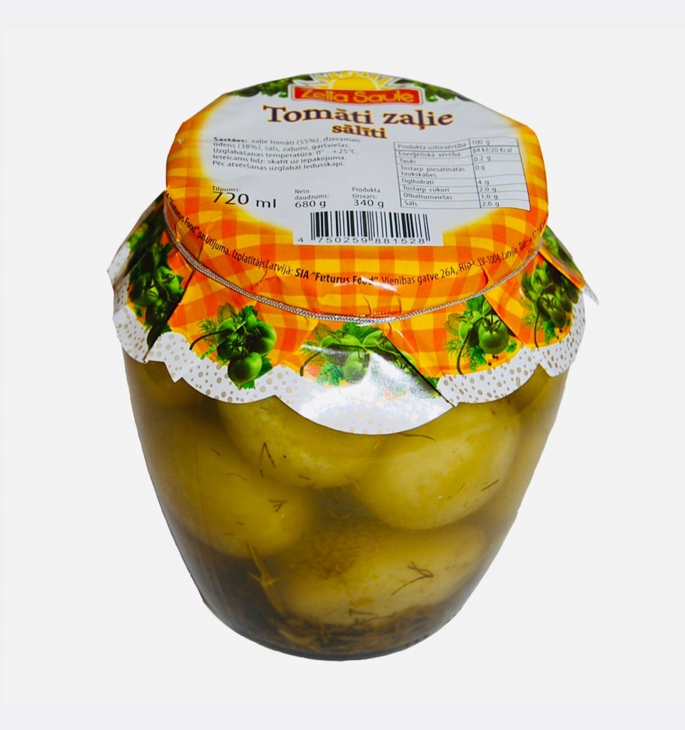 Marynowane zielone pomidory 720ml