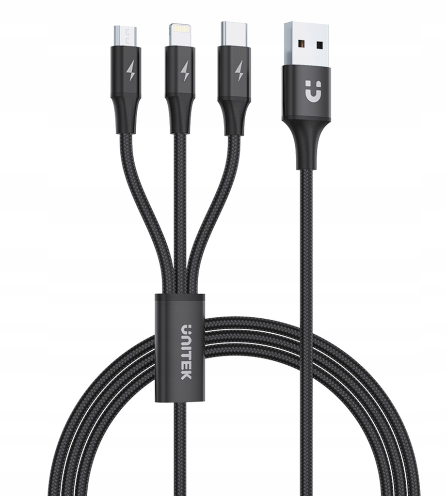Купить Кабель Unitek USB-C Lightning Micro USB 3-в-1: отзывы, фото, характеристики в интерне-магазине Aredi.ru
