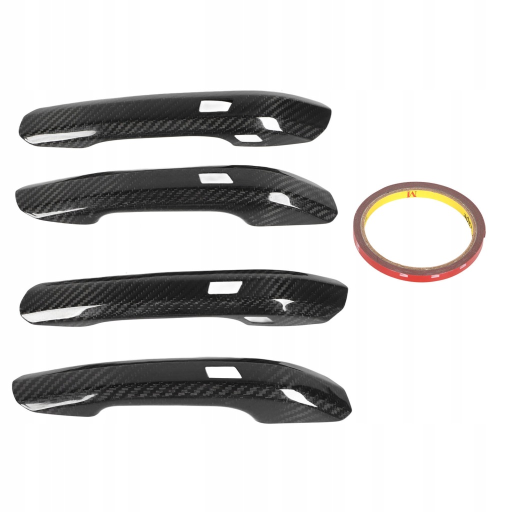 4 sztuki Z prawdziwego włókna węglowego Zewnętrzna osłona klamki samochodu