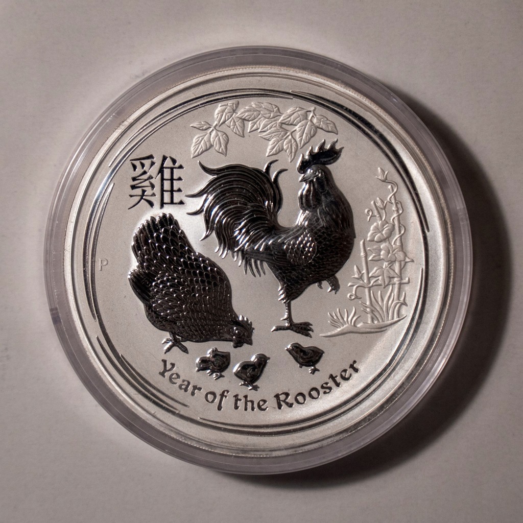 Rok Koguta 30$ - moneta 1kg srebra 2017