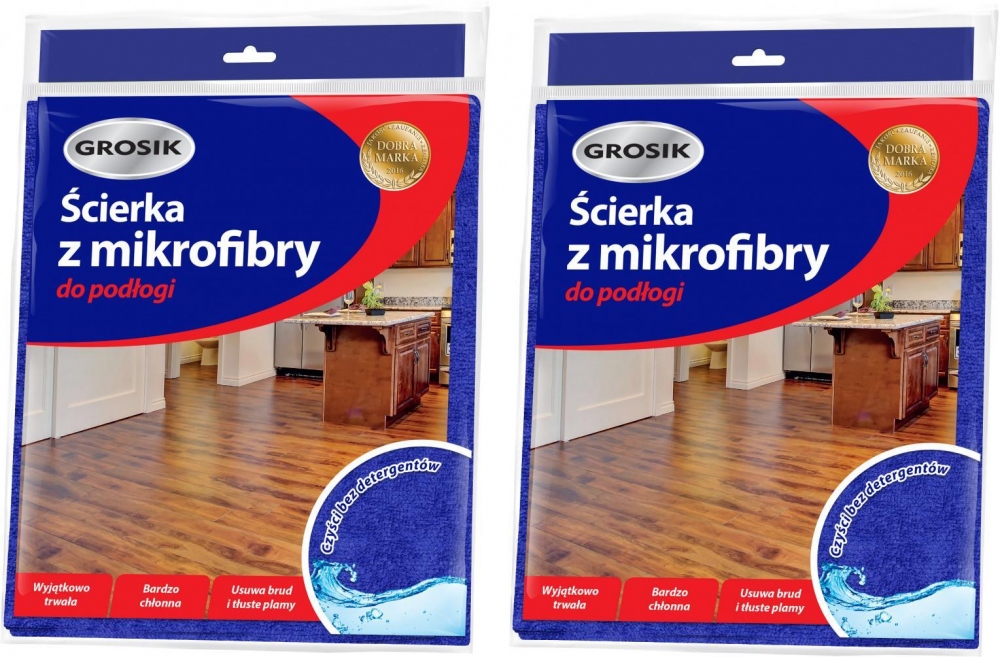 Ściereczka do podłogi Grosik mikrofibra 40x-50cm niebieska ścierka x 2 szt