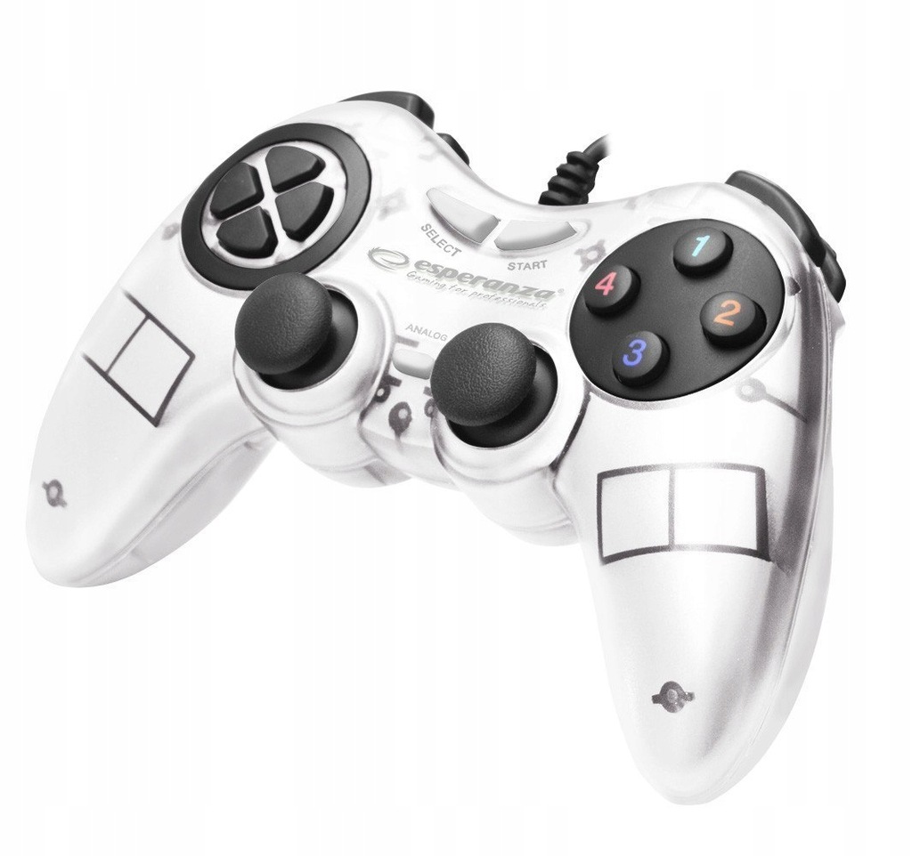 GAMEPAD PC USB FIGHTER BIAŁY