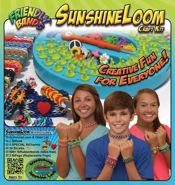 Krosno okrągłe Sunshine Loom bransoletki z gumek