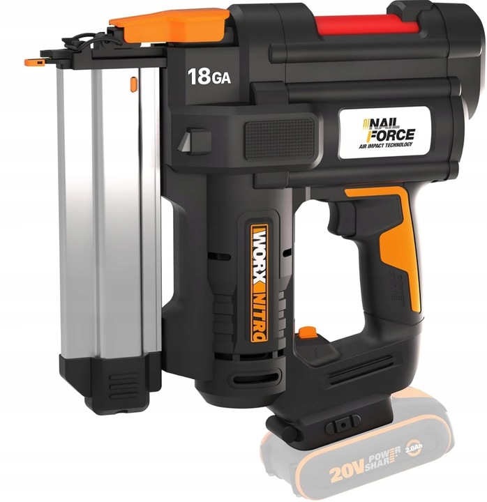 H2 WORX WX842.9 Nitro 20V 18GA bezprzewodowa gwoździarka