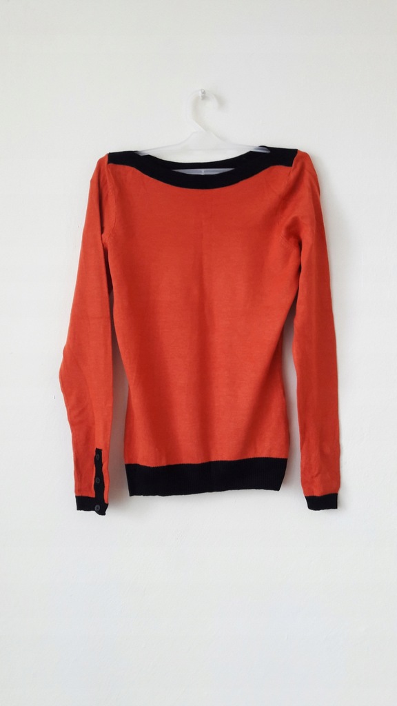 Rudy pomarańczowy sweterek wkładany nowy sweter