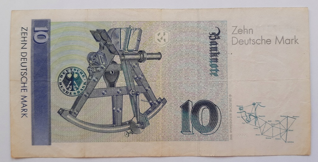 Купить Банкнота Федеративной Республики Германия номиналом 10 марок, 1999 г.: отзывы, фото, характеристики в интерне-магазине Aredi.ru