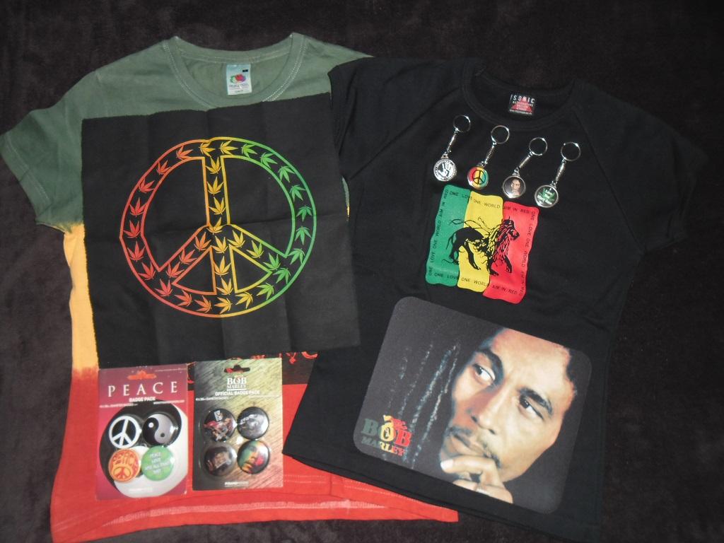 MEGA POZYTYWNY ZESTAW REGGAE RASTA BOB MARLEY