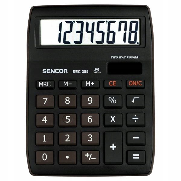 Sencor Kalkulator SEC 255/8, biała, kieszonkowy, 8 miejsc, podwójne zasilan
