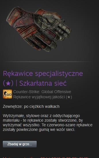 CS GO: Rękawice specjalistyczne | Szkarłatna sieć