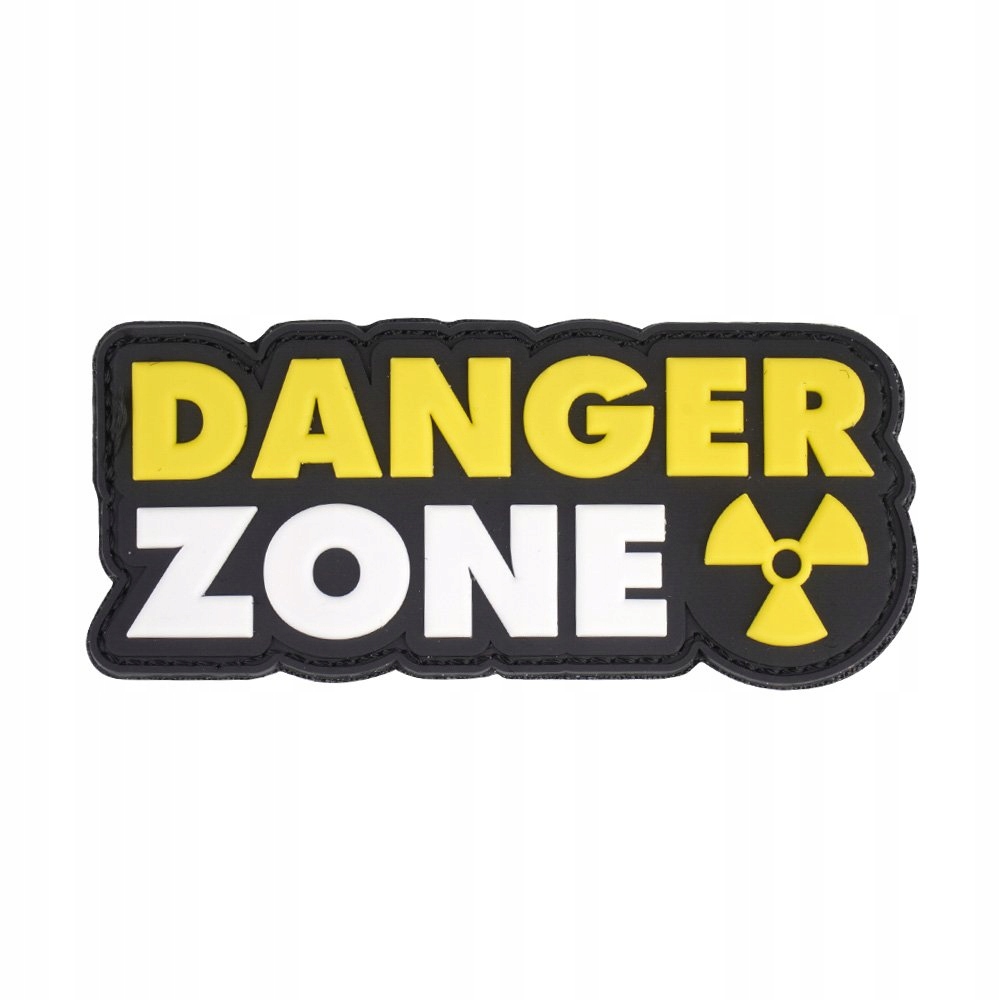 101 Inc. Naszywka 3D Danger Zone Żółty / Biały