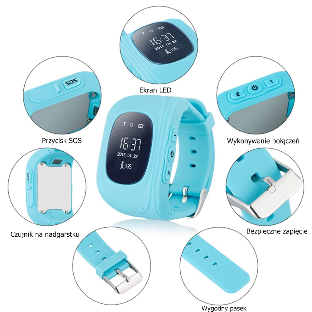 SMARTWATCH Q50 Zegarek LOKALIZATOR DZIECI GPS SIM - 7248355071 - oficjalne archiwum Allegro