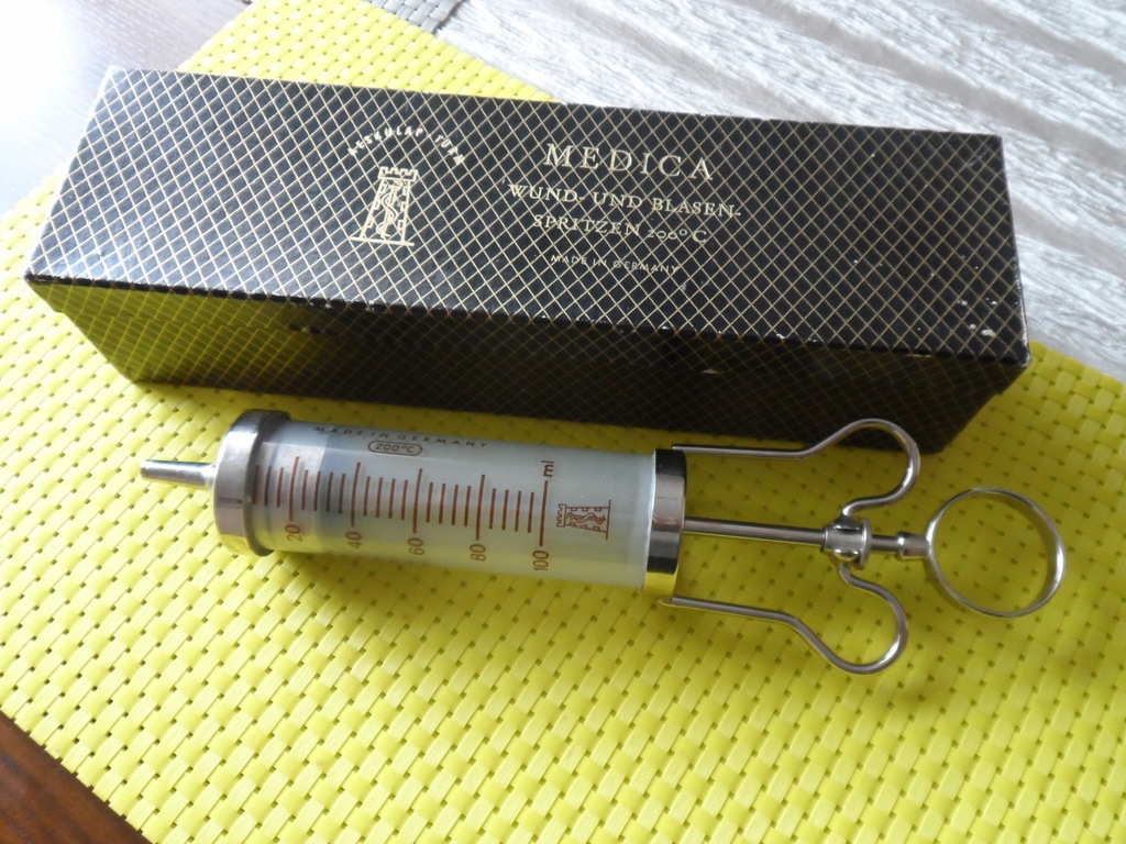 Szklana strzykawka 100ml 200 C