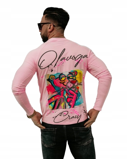 Bluzka męska longsleeve OLAVOGA HUNTER 2 róż - XL