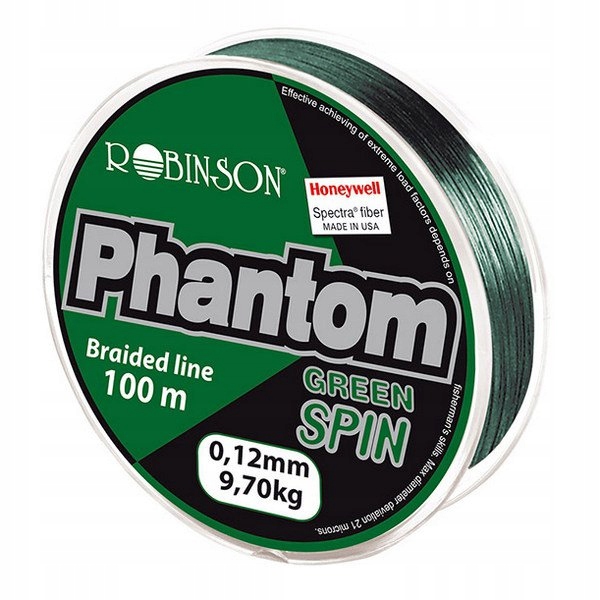 Plecionka Phantom Green Spin 0.10mm 100m zielona
