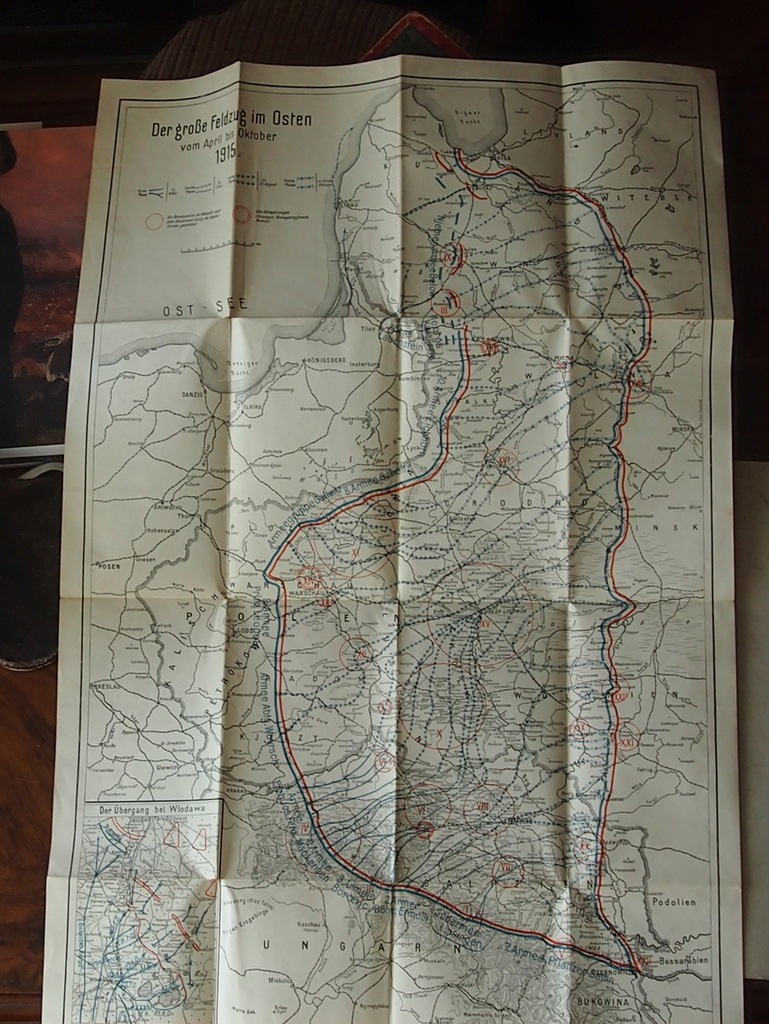 Stara mapa - front wschodni 1915r.